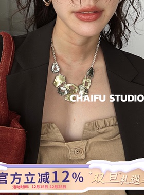 尼泊尔度假烤漆油画金属感项链