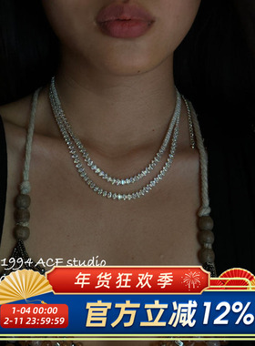 欧美重工晚宴奢华锆石项链四件套