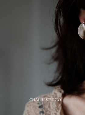 柴夫工作室/E160 韩风ins设计感小众高级白领知性冷淡风耳环耳扣