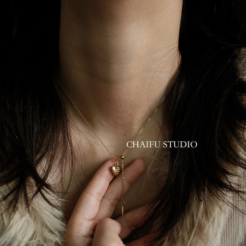 英文简约细链锁骨项链通勤百搭