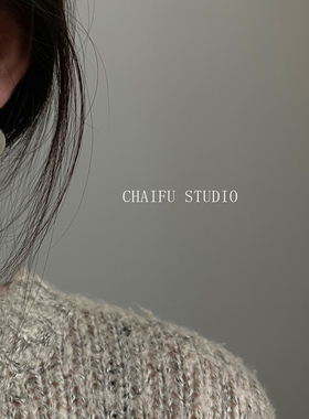 Chaifu studio /R699 INS风文艺小巧日常气质百搭珍珠锆石耳环