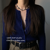 巴洛克风撞色珍珠项链复古百搭高级感颈链 法式 柴夫工作室 X710