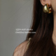 仿金属超轻耳钉轻奢复古设计感C型耳环 港风个性 柴夫工作室 E702