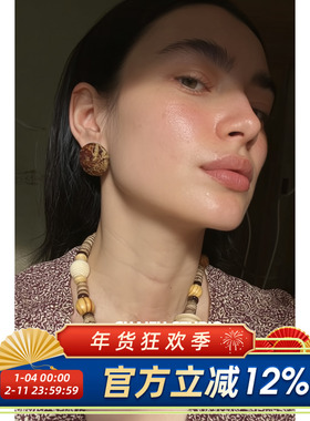 波西米亚风木质串珠项链