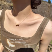 极简浪漫几何虎眼石项链复古高级感百搭颈链 法式 柴夫工作室 X171