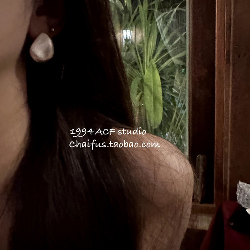 韩风简约拉丝金属不规则耳钉