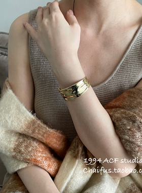 日韩极简风不规则开口手镯