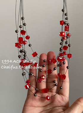 中东热带风格多层水晶项链