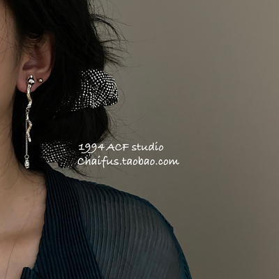 美式辣妹Y2K灵蛇个性耳钉