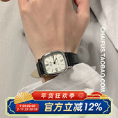A82 Chaifu studio 方盘复古刻度情侣日本机芯手表皮带罗马