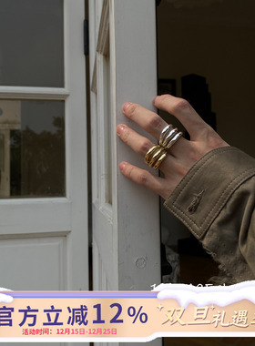 欧美夸张多层冷淡风戒指