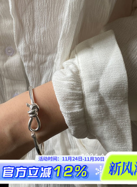 韩系极简冷淡风金属线条手镯