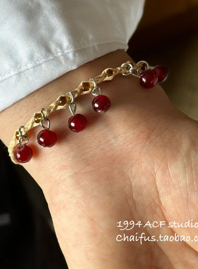 INS风复古拉菲草编织手链