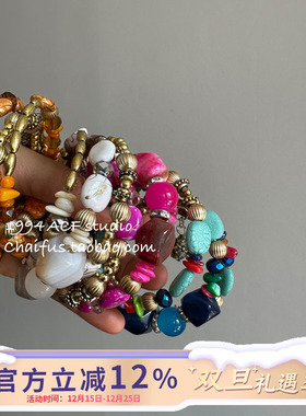 热带海岛度假风缠绕叠戴手链