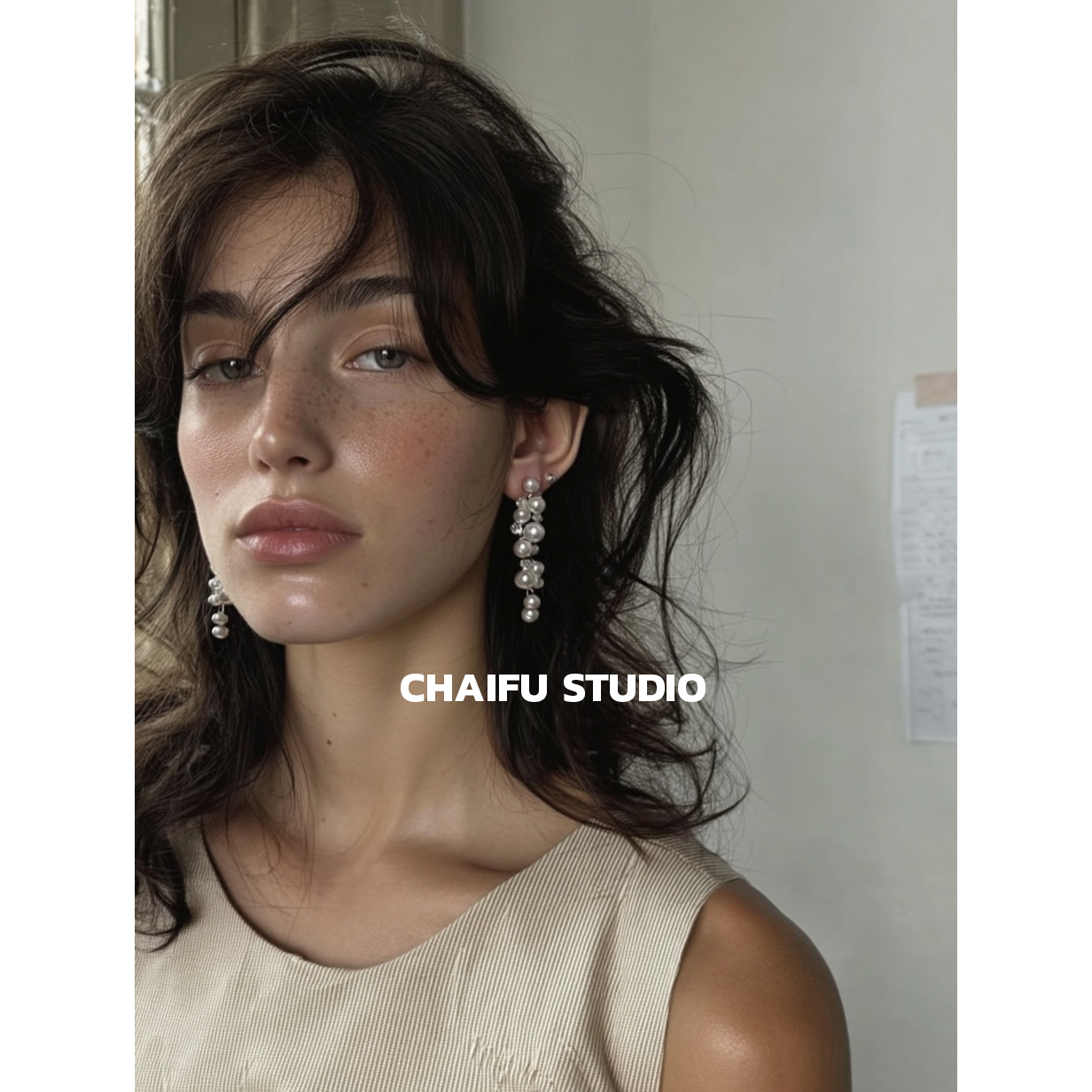 法式复古温柔不规则珍珠耳钉