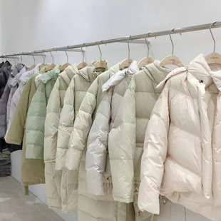 平湖高端羽绒服女中长款外套高端品牌撤柜折扣女装十三行服饰