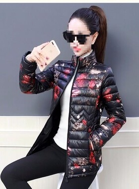 妈妈新款民族风棉袄棉服大码冬装花色短款女士棉袄轻薄保暖家居