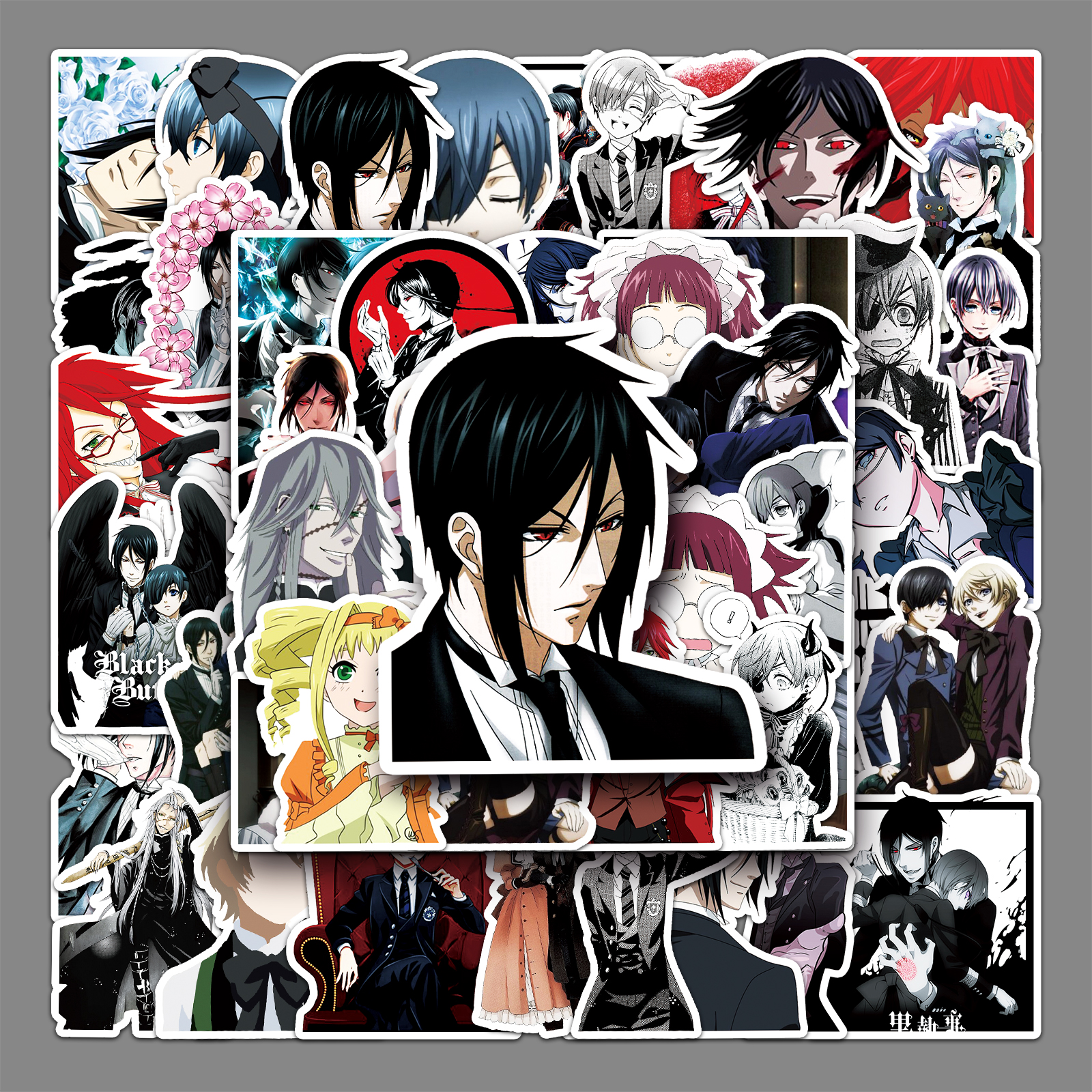 50张黑执事卡通个性涂鸦贴纸