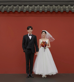 轻婚纱法式 缎面超仙简约森系小清新礼服小白裙领证登记旅拍出门纱