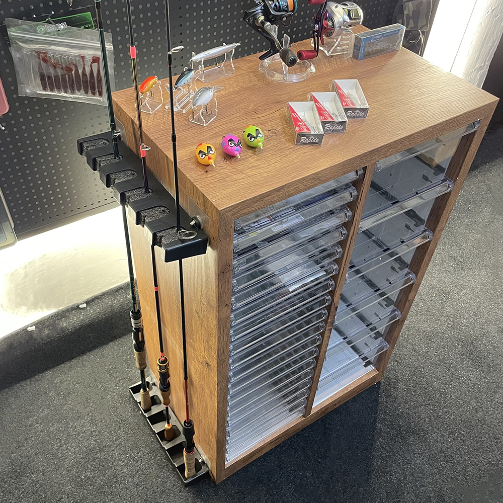 路亚竿假饵装备展示收纳柜陈列柜
