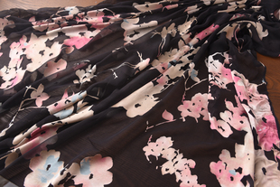 桑蚕丝75元 柔软垂感微瑕真丝烂花绡宽幅1.4米宽特价 真丝面料夏季