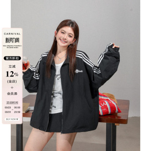 减龄漂亮洋气外套胖mm韩系慵懒风chic薄款 女装 冲锋衣上衣 大码 春季