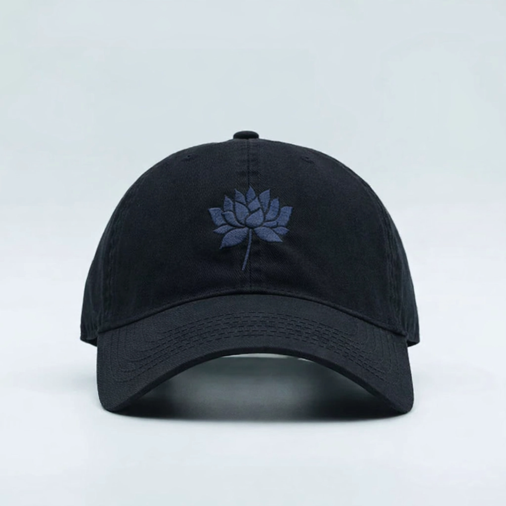 许巍蓝莲花刺绣纯棉棒球帽显脸小图片