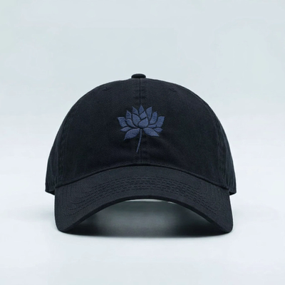 许巍蓝莲花刺绣纯棉棒球帽显脸小