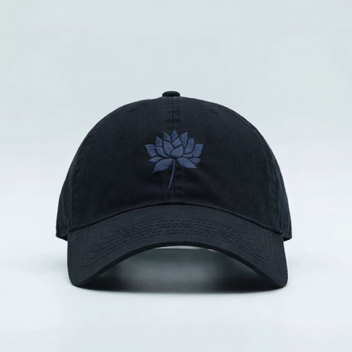 许巍蓝莲花刺绣纯棉棒球帽显脸小