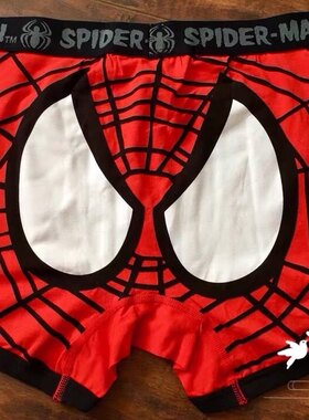 出口日本  蜘蛛侠 Spider-man 漫威英雄 卡通男士平角内裤