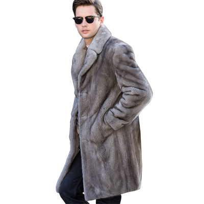 美国进口大衣海宁男款水貂皮