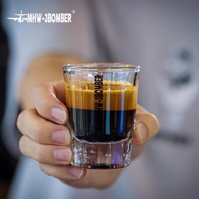 MHW-3BOMBER轰炸机玻璃咖啡量杯 盎司杯 shot杯意式浓缩杯50ml