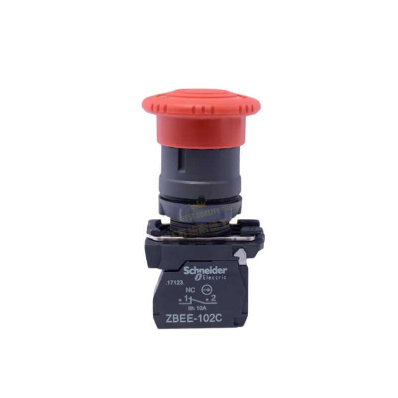 施耐德急停按钮XB5AS542C紧急停止旋转覆位蘑菇头开关 ZBEE102C