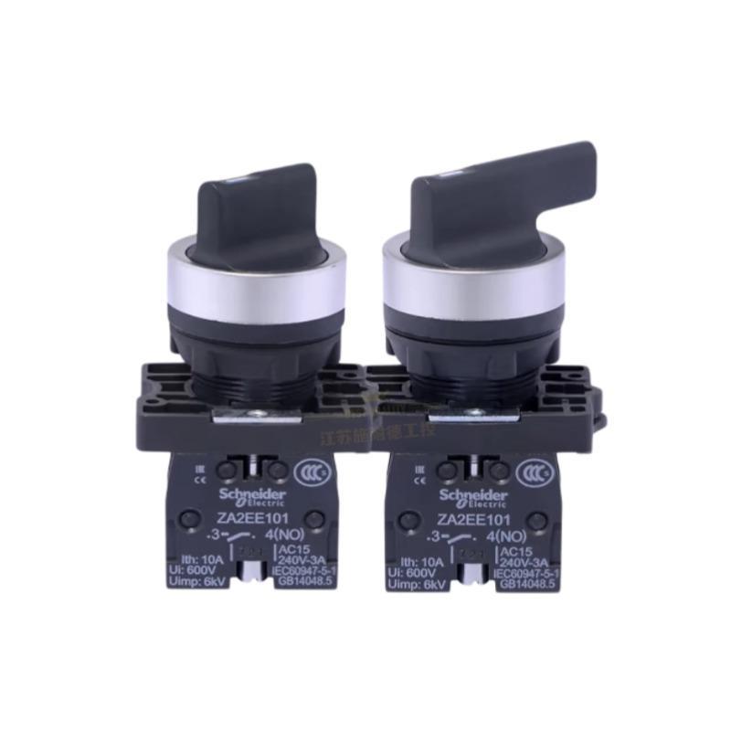 施耐德2档选择开关XA2ED21自锁3位标准柄长手柄XA2EJ33 自覆位J53