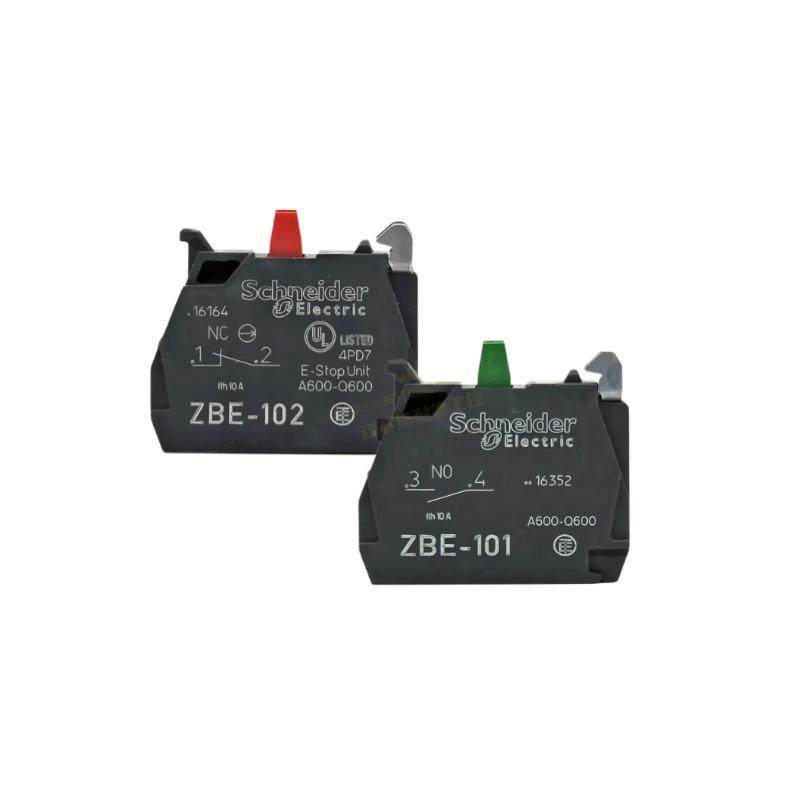 施耐德按钮辅助触点模块Zbe101常开Zbe102常闭Xb4开关辅助触点