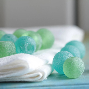 雪花琉璃大颗大孔西亚手工磨砂半透明diy原材料散珠