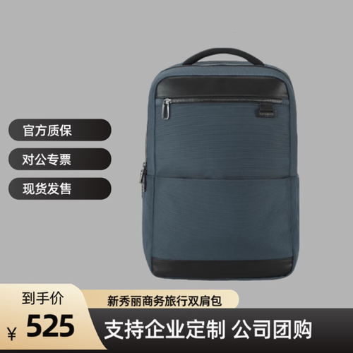 新秀丽商务电脑双肩包男士