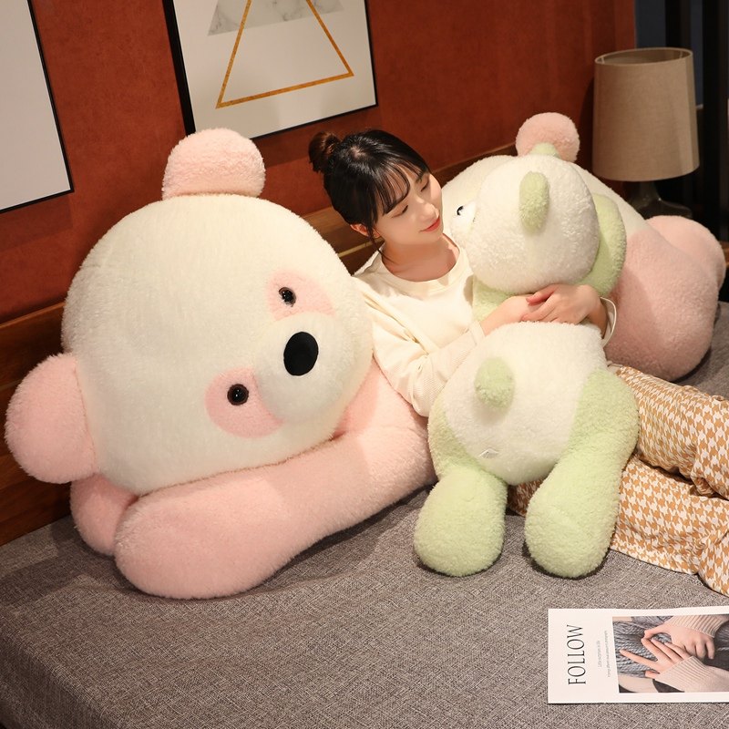 超大趴趴熊抱枕女生睡觉大号熊公仔布娃娃抱着睡床上夹腿毛绒玩具