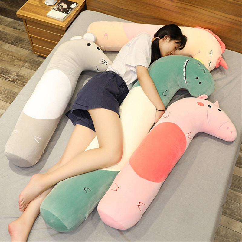 恐龙陪你睡觉抱枕长条枕猪猪布娃娃玩偶可爱女生公仔床上毛绒玩具