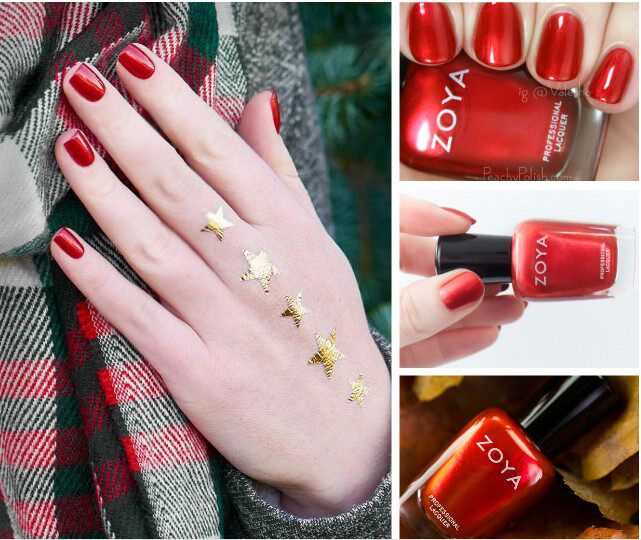 zoya指甲油  气质红 flair 红色高跟鞋 珠光红 zp810 高贵