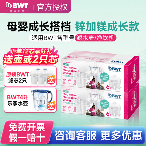 bwt倍世锌加镁滤芯过滤净水壶