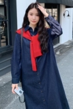 2404秋装主推牛仔披肩连衣裙2431P145K218，女装连衣裙，2C103