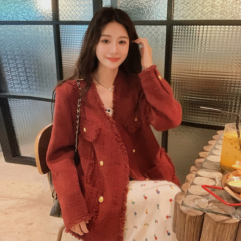 2026秋装新品主推红色小香外套2422P165K248,女装短外套,2C103