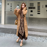 轻熟风穿搭印花吊带裙套装女秋季2025新款高级感针织开衫两件套，女装套装/套裙，2C103