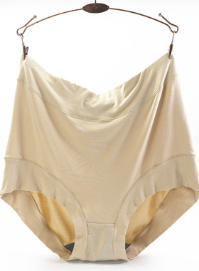 彩田内裤大版女士柔软莫代尔简约高腰透气石墨烯裆包臀大码31217