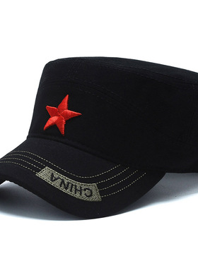 平顶帽子男士鸭舌帽春秋爸爸防晒太阳帽中老年人棒球帽休闲遮阳帽