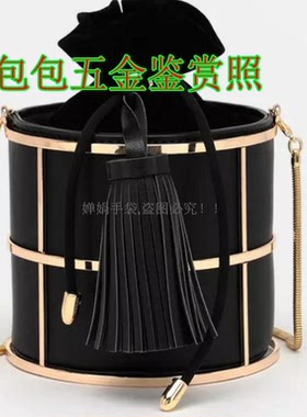 金属鸟笼链条拎环水桶包女