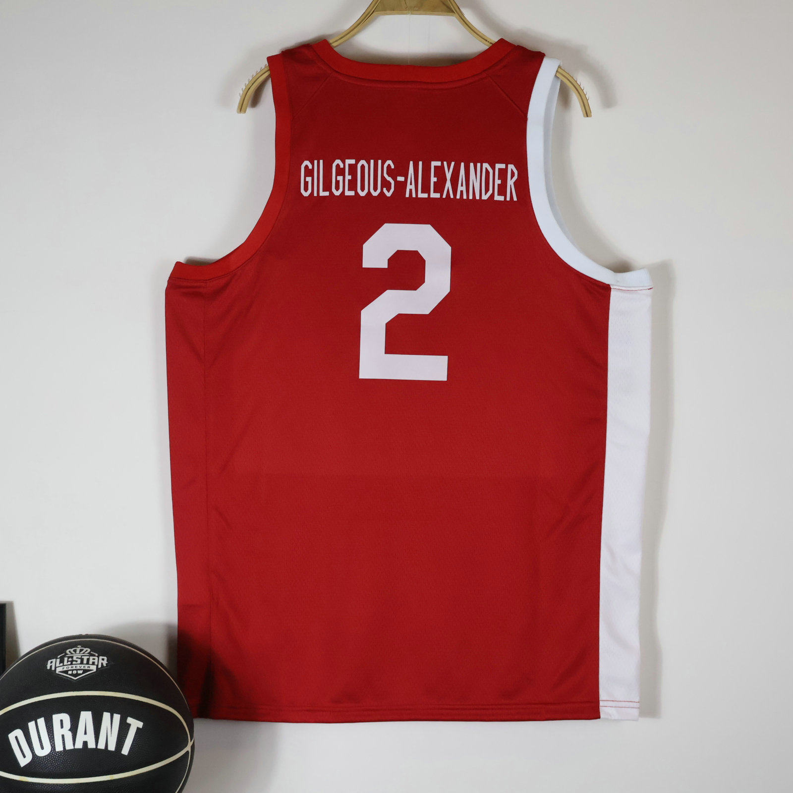 2023世界杯加拿大2号亚历山大球衣 球迷版篮球服 canada国家队红