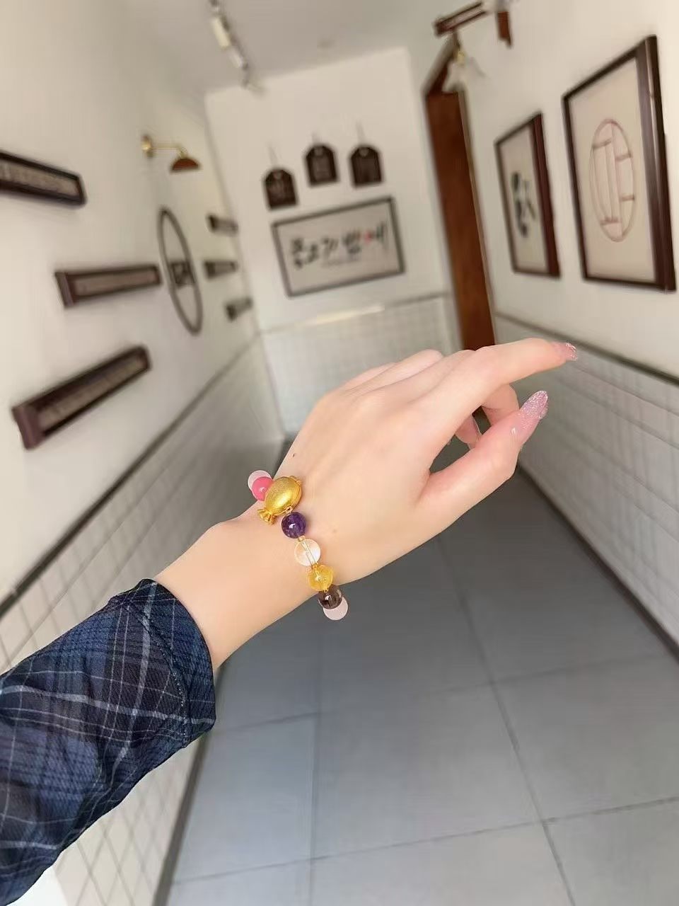 泰国佛牌正品 瓦邦考水晶能量手泰国特色