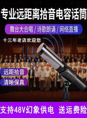 凉云Tm82合唱麦克风舞台演出主持人专业有线电容麦克风远距离录音